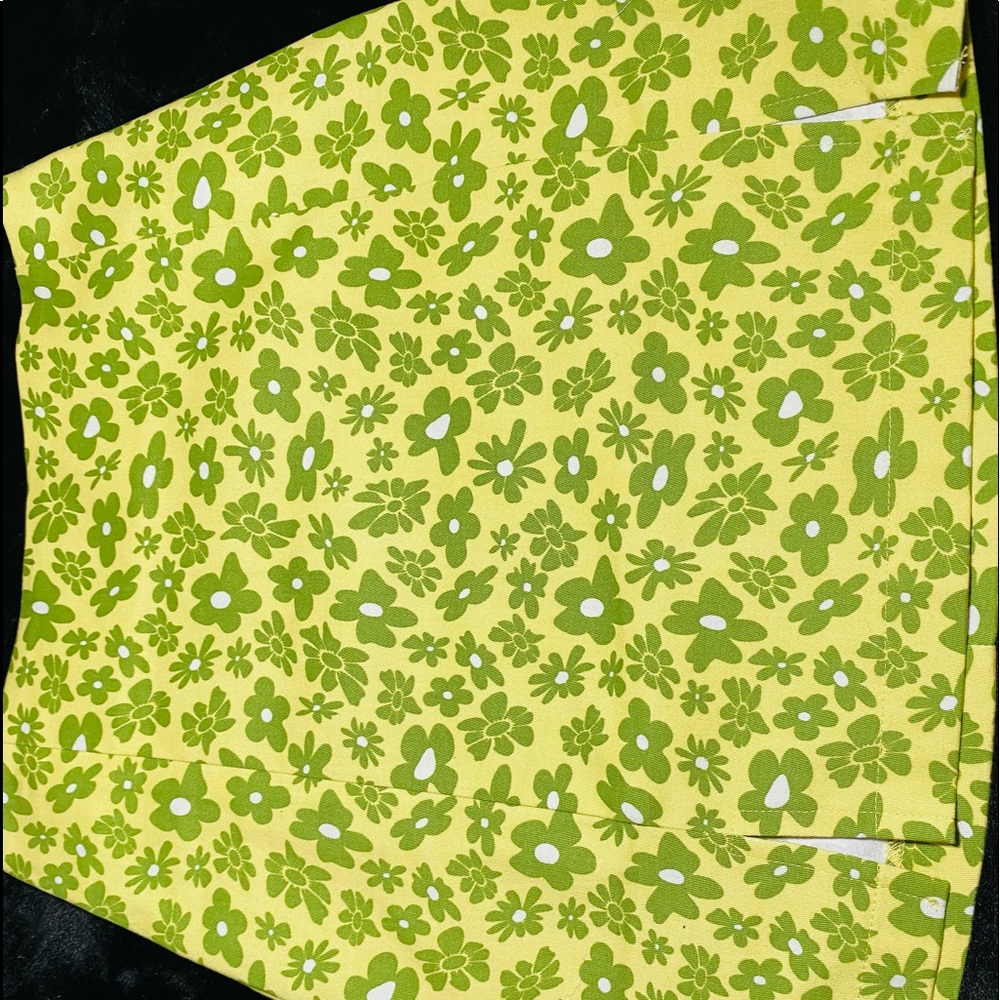 Floral green skirt